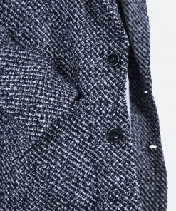 Mnml Outerwear Single Breasted Coat - Black/White