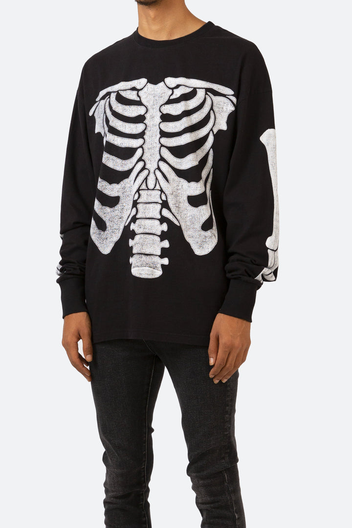 Mnml Skeleton L/S Tee - Black Tops 3 Mnml Skeleton L/S Tee - Black Tops