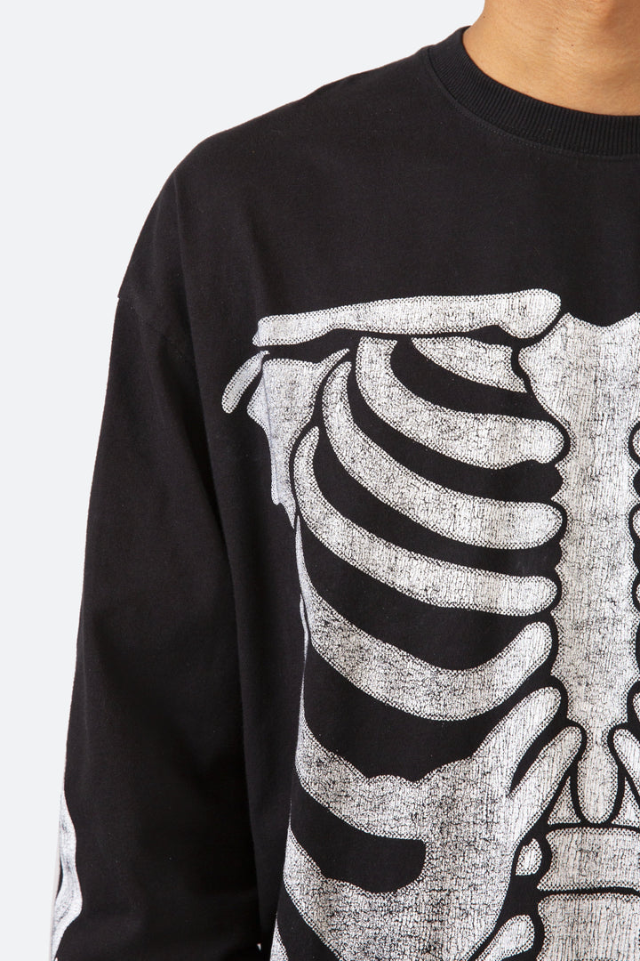 Mnml Skeleton L/S Tee - Black Tops 6 Mnml Skeleton L/S Tee - Black Tops