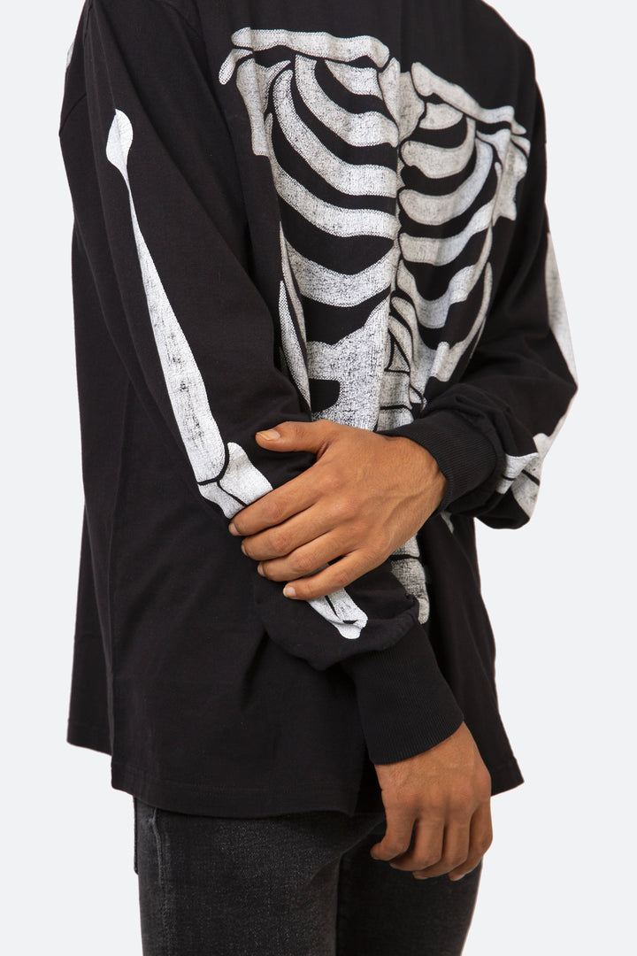 Mnml Skeleton L/S Tee - Black Tops 7 Mnml Skeleton L/S Tee - Black Tops