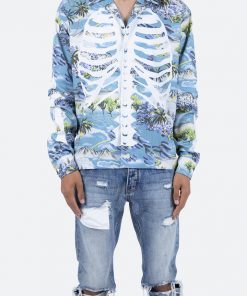 Mnml Tops Skeleton Tropical Shirt - Blue 10 Mnml Tops Skeleton Tropical Shirt - Blue