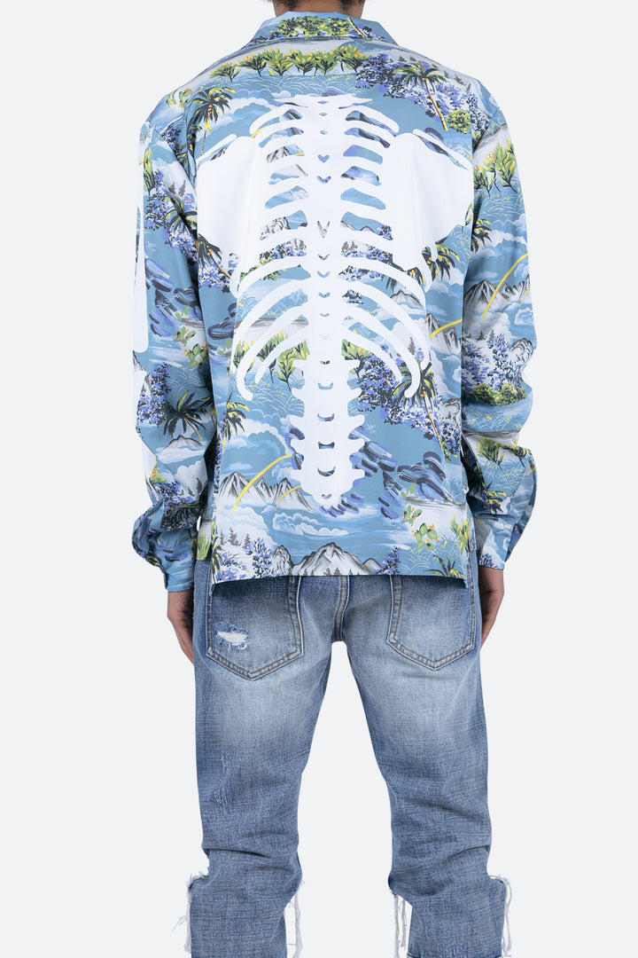 Mnml Tops Skeleton Tropical Shirt - Blue 6 Mnml Tops Skeleton Tropical Shirt - Blue