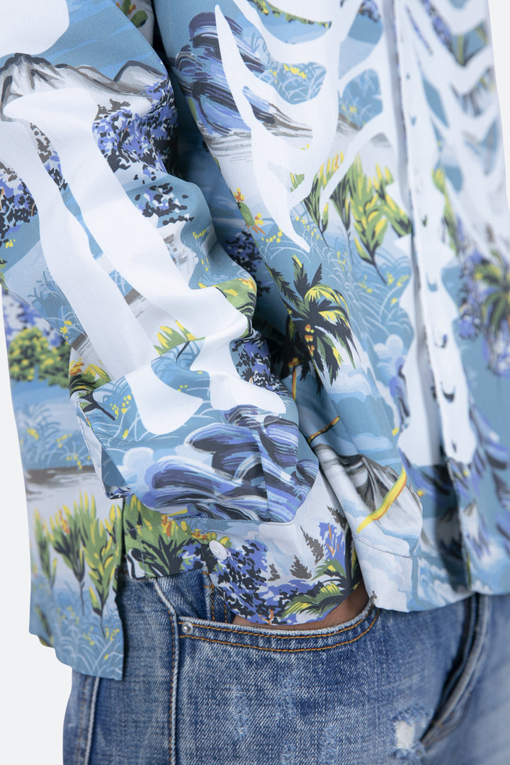 Mnml Tops Skeleton Tropical Shirt - Blue 7 Mnml Tops Skeleton Tropical Shirt - Blue