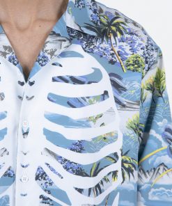 Mnml Tops Skeleton Tropical Shirt - Blue 15 Mnml Tops Skeleton Tropical Shirt - Blue