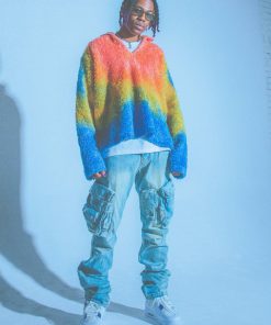 Mnml Bottoms Snap Denim Cargo Pants - Vintage Blue