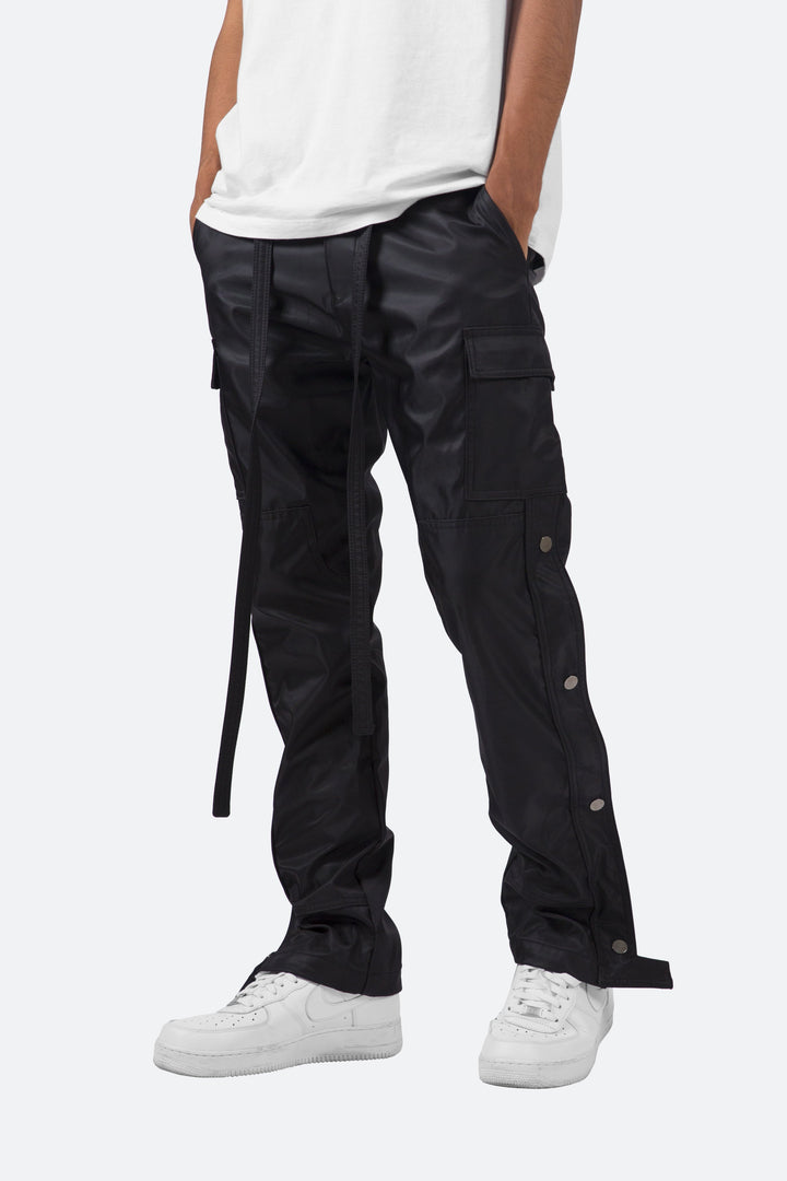 Mnml Bottoms Snap Zipper II Cargo Pants - Black 2 Mnml Bottoms Snap Zipper II Cargo Pants - Black