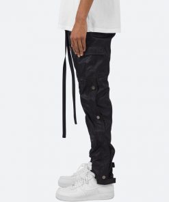 Mnml Bottoms Snap Zipper II Cargo Pants - Black 11 Mnml Bottoms Snap Zipper II Cargo Pants - Black