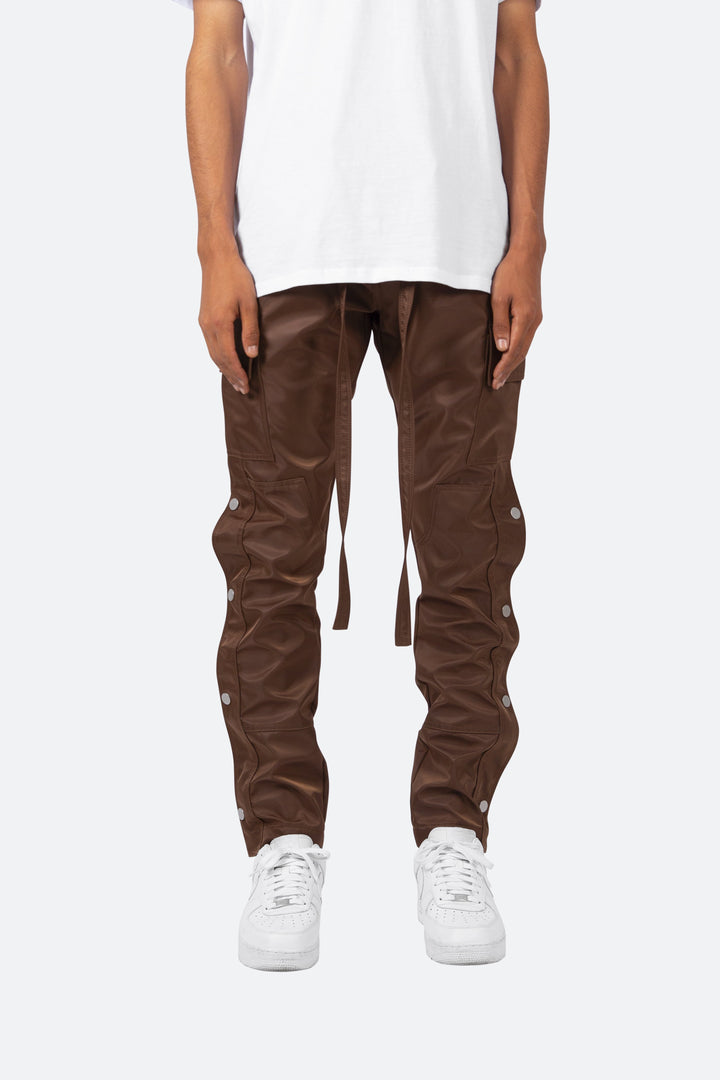 Mnml Snap Zipper II Cargo Pants - Brown 2 Mnml Snap Zipper II Cargo Pants - Brown