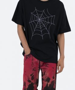 Mnml Spider Web Tee - Black Tops