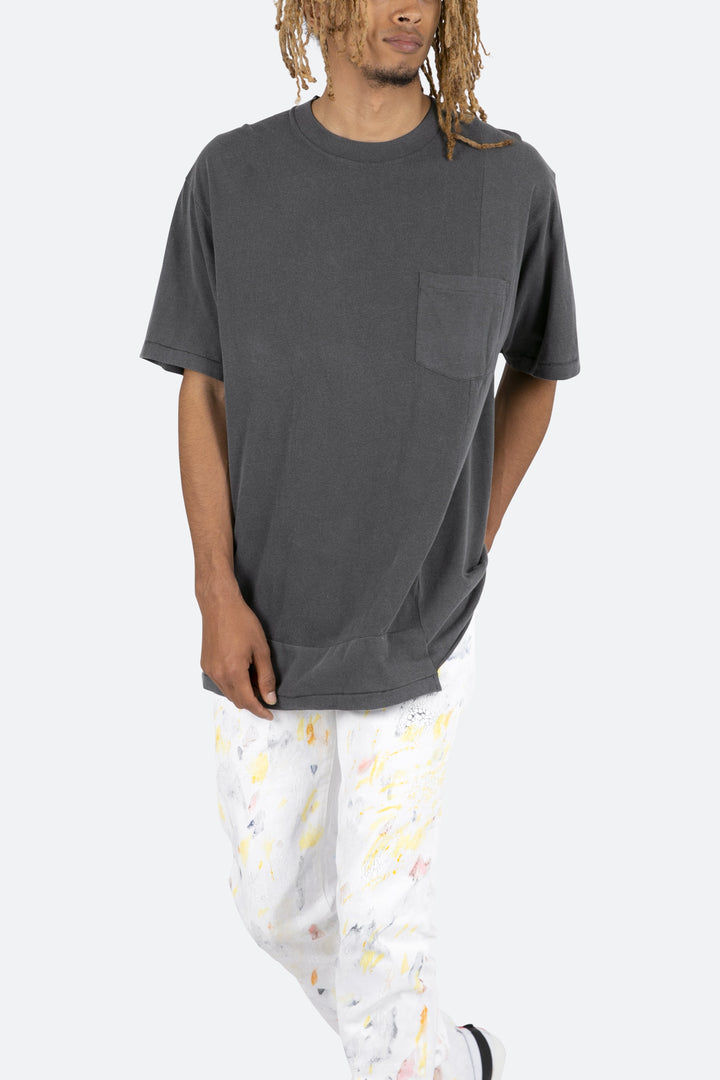 Mnml Split Panel Tee - Vintage Black 2 Mnml Split Panel Tee - Vintage Black