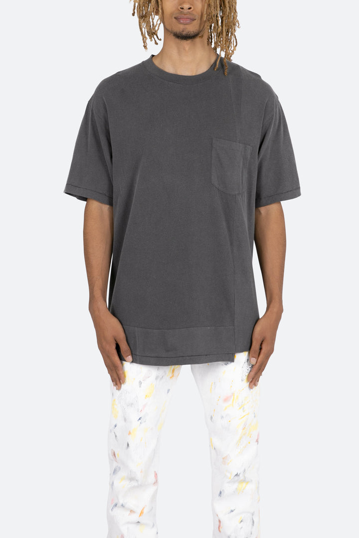 Mnml Split Panel Tee - Vintage Black 3 Mnml Split Panel Tee - Vintage Black