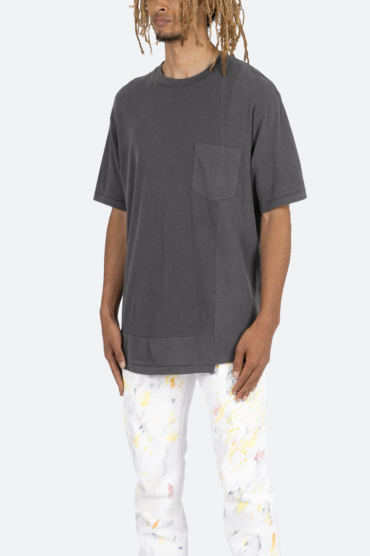 Mnml Split Panel Tee - Vintage Black 4 Mnml Split Panel Tee - Vintage Black