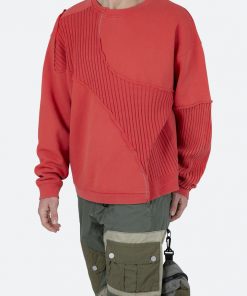 Mnml Split Sweater Crewneck - Red