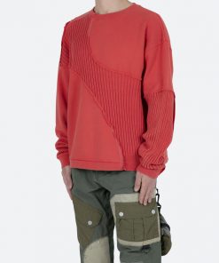 Mnml Split Sweater Crewneck - Red