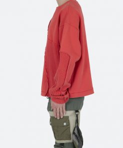 Mnml Split Sweater Crewneck - Red