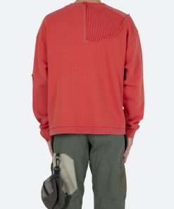 Mnml Split Sweater Crewneck - Red