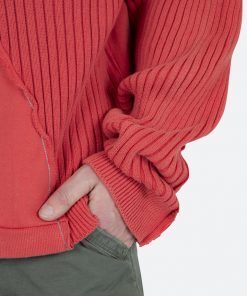 Mnml Split Sweater Crewneck - Red