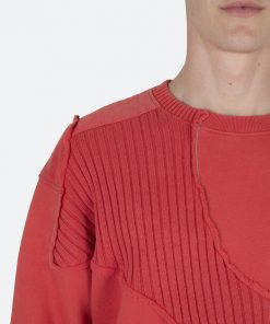Mnml Split Sweater Crewneck - Red