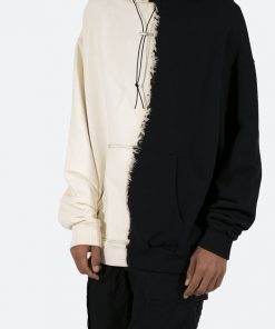 Mnml Split Wash Hoodie - Black/White