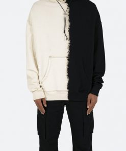 Mnml Split Wash Hoodie - Black/White