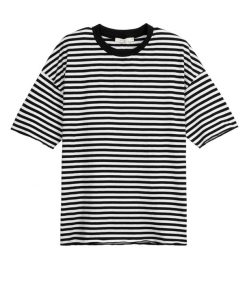 Mnml Striped Drop Tee - Black/White