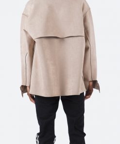 Mnml Suede Work Shirt - Tan Tops