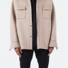 Mnml Suede Work Shirt - Tan Tops