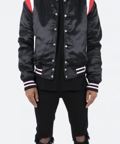 Mnml Teddy Bomber Jacket - Black/Red