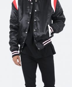 Mnml Teddy Bomber Jacket - Black/Red 13 Mnml Teddy Bomber Jacket - Black/Red