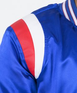 Mnml Teddy Bomber Jacket - Blue/Red Outerwear