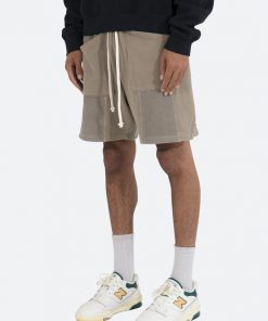 Mnml Bottoms Terry Paneled Shorts - Brown