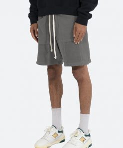 Mnml Terry Paneled Shorts - Vintage Black Bottoms