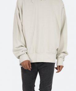 Mnml Threaded Collar Crewneck - Off White