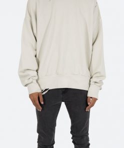 Mnml Threaded Collar Crewneck - Off White