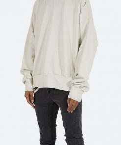Mnml Threaded Collar Crewneck - Off White