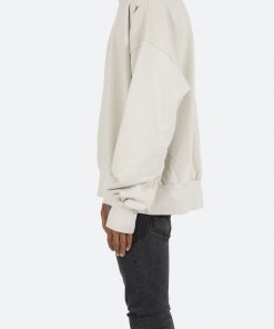 Mnml Threaded Collar Crewneck - Off White