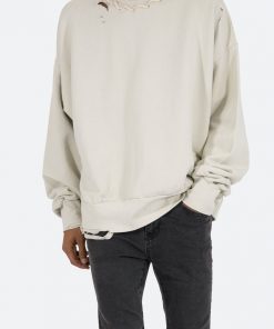 Mnml Threaded Collar Crewneck - Off White