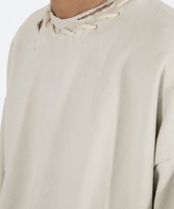 Mnml Threaded Collar Crewneck - Off White