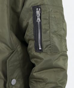 Mnml Trucker Bomber Jacket - Olive 21 Mnml Trucker Bomber Jacket - Olive