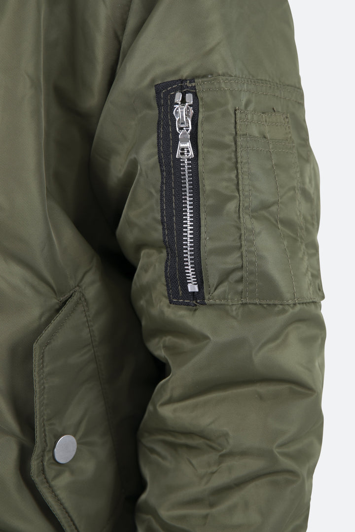 Mnml Trucker Bomber Jacket - Olive 10 Mnml Trucker Bomber Jacket - Olive