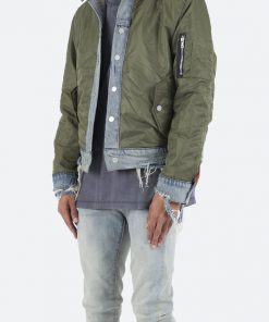 Mnml Trucker Bomber Jacket - Olive 15 Mnml Trucker Bomber Jacket - Olive