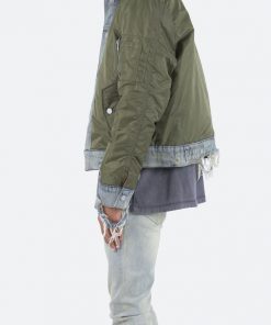 Mnml Trucker Bomber Jacket - Olive 16 Mnml Trucker Bomber Jacket - Olive