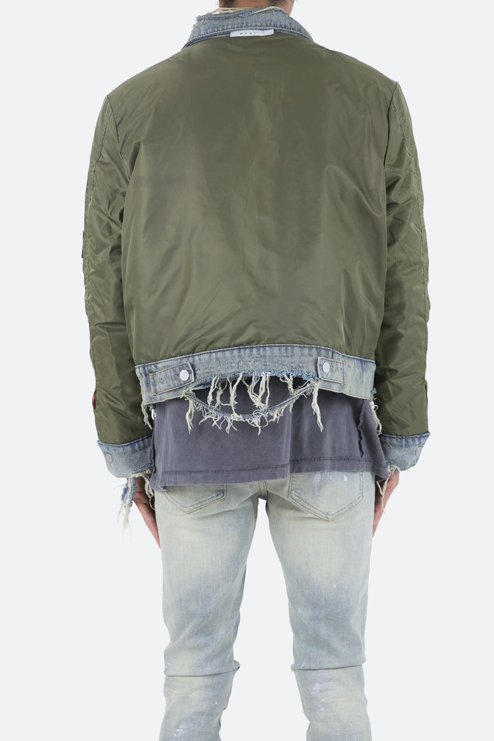 Mnml Trucker Bomber Jacket - Olive 6 Mnml Trucker Bomber Jacket - Olive
