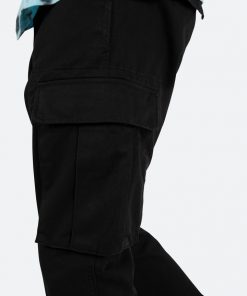 Mnml B Flare Denim Twill Flare Cargo Pants - Black 16 Mnml B Flare Denim Twill Flare Cargo Pants - Black