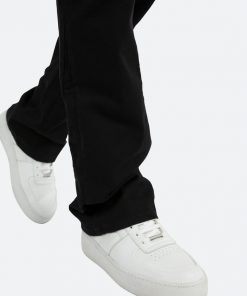 Mnml B Flare Denim Twill Flare Cargo Pants - Black 17 Mnml B Flare Denim Twill Flare Cargo Pants - Black