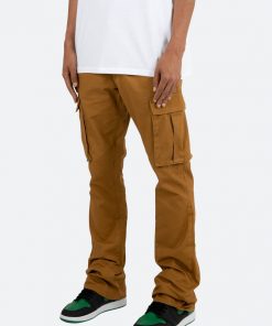Mnml Twill Flare Cargo Pants - Brown 11 Mnml Twill Flare Cargo Pants - Brown