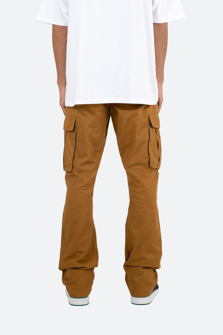 Mnml Twill Flare Cargo Pants - Brown 5 Mnml Twill Flare Cargo Pants - Brown