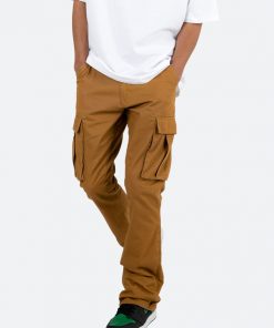 Mnml Twill Flare Cargo Pants - Brown 14 Mnml Twill Flare Cargo Pants - Brown