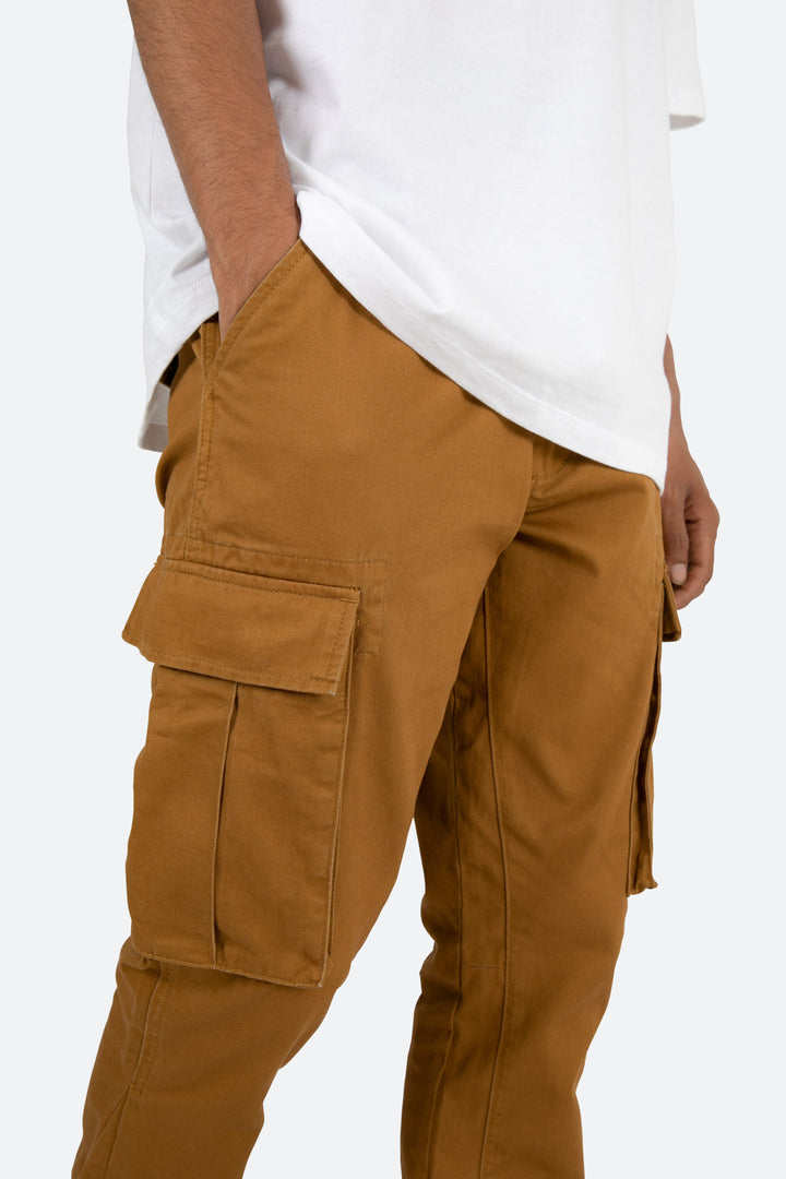 Mnml Twill Flare Cargo Pants - Brown 7 Mnml Twill Flare Cargo Pants - Brown
