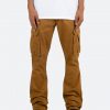 Mnml Twill Flare Cargo Pants - Brown